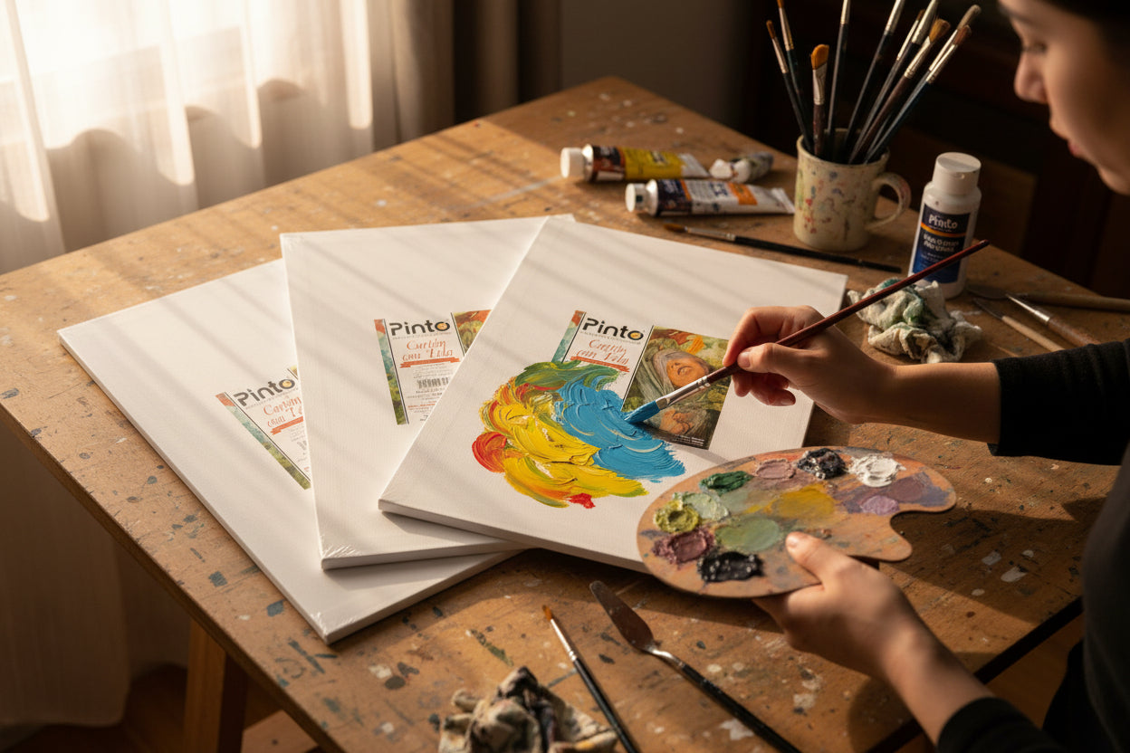 Cartón con Tela Pinto 20cmX30cm (Pack con 3 piezas)