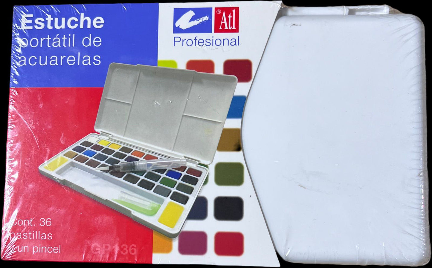 ACUARELAS ATL PORTATIL 36PZ