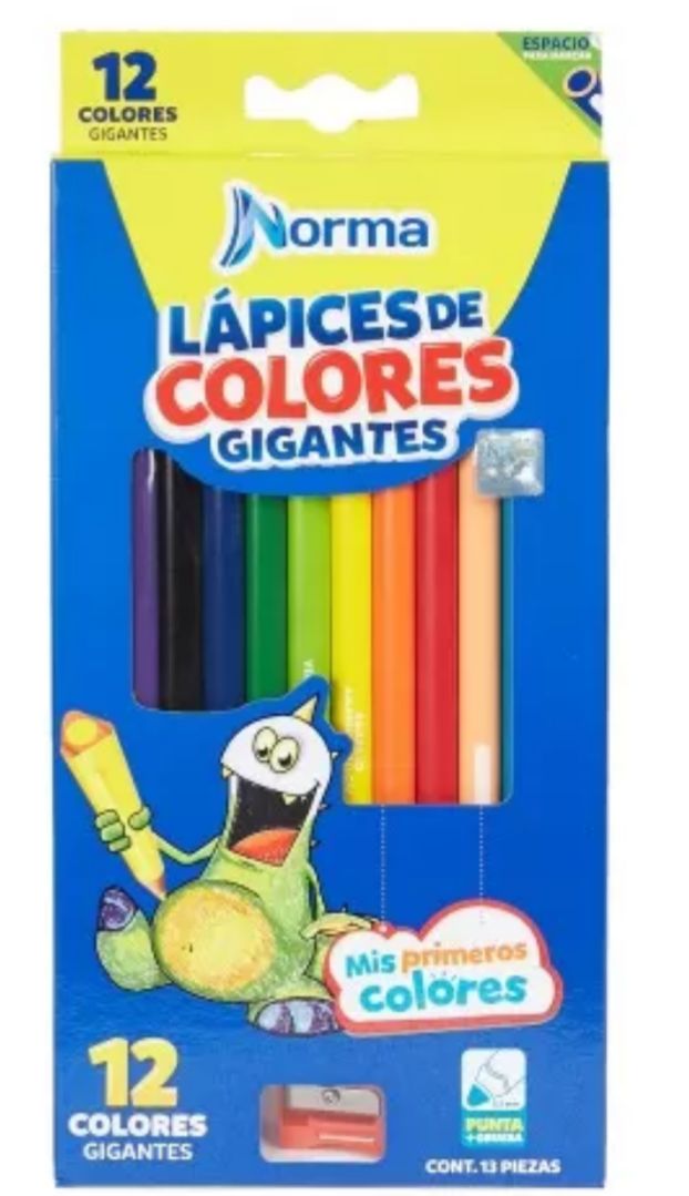 COLORES CON 12 NORMA TRIANGULARES JUMBO
