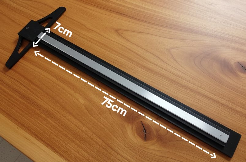 Regla T de Aluminio con Acrílico (75cm)