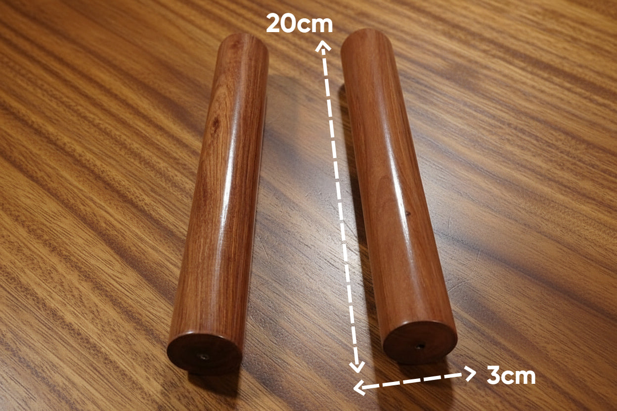Claves de Madera Instrumento Didáctico (Tamaño Grande)