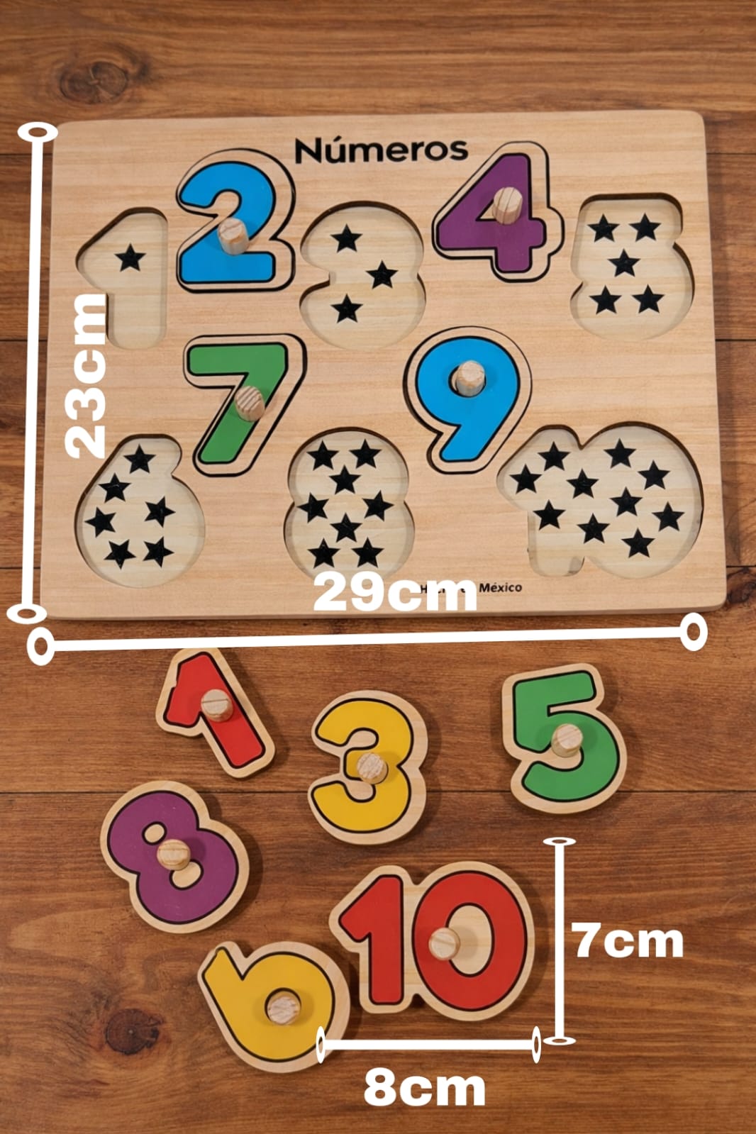 Números Tabla de Madera