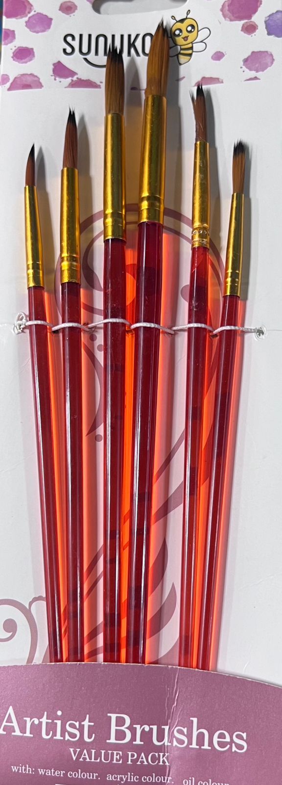 PAQUETE DE PINCELES SUNUKO Q577-6A