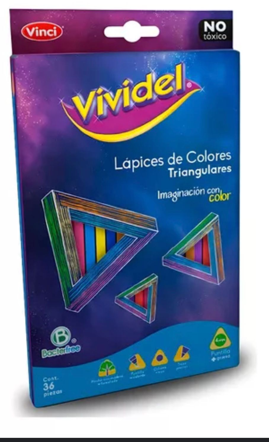 COLORES DE 36 VIVIDEL TRIANGULARES