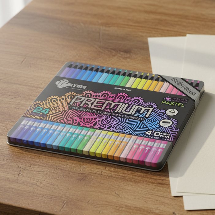 TRYME PREMIUM COLORES PASTEL 24 PZAS