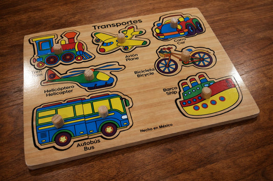 Rompecabezas Didáctico de Madera TRansportes