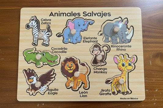 ROMPECABEZAS DE LOS ANIMALES SALVAJES / Madera