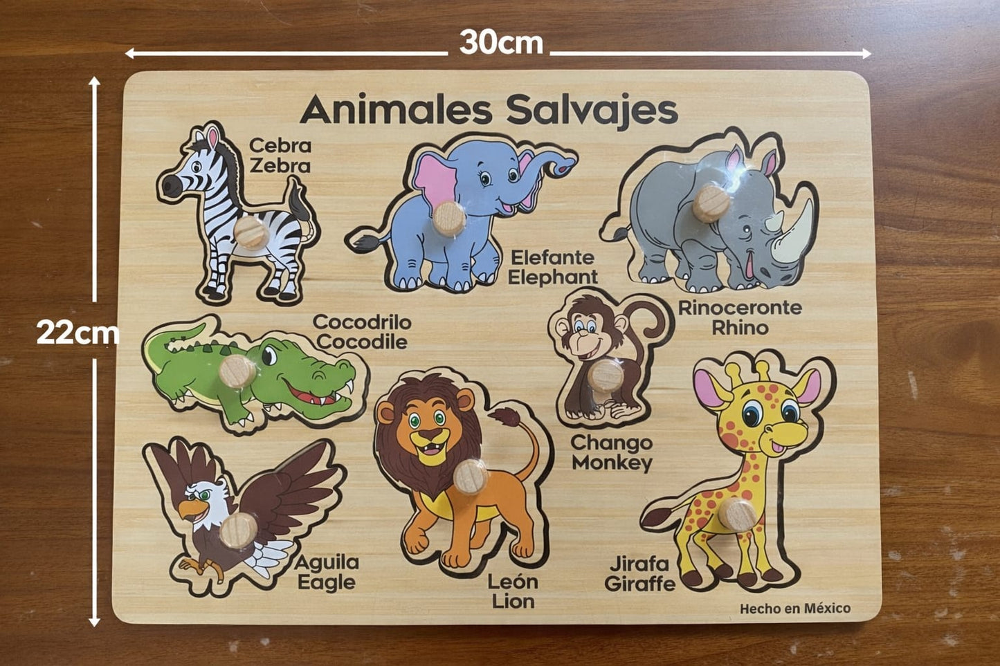 ROMPECABEZAS DE LOS ANIMALES SALVAJES / Madera