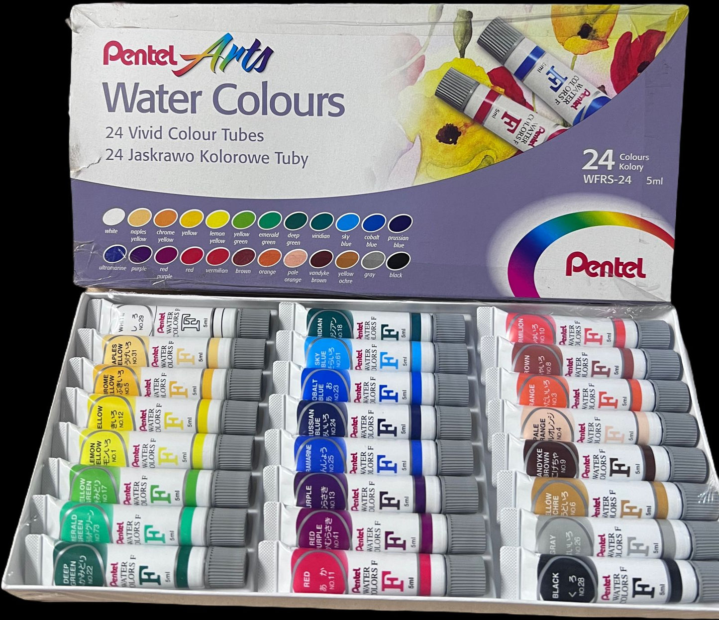 PAQUETE DE ACUARELAS PENTEL 24PZ