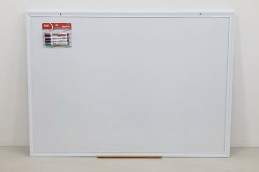 Pizarrón Blanco Reforzado con Plumones 90cmX120cm