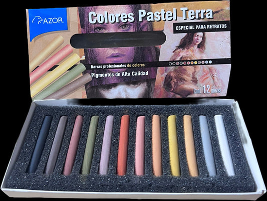 PASTEL SECO AZOR TERRA 12pz