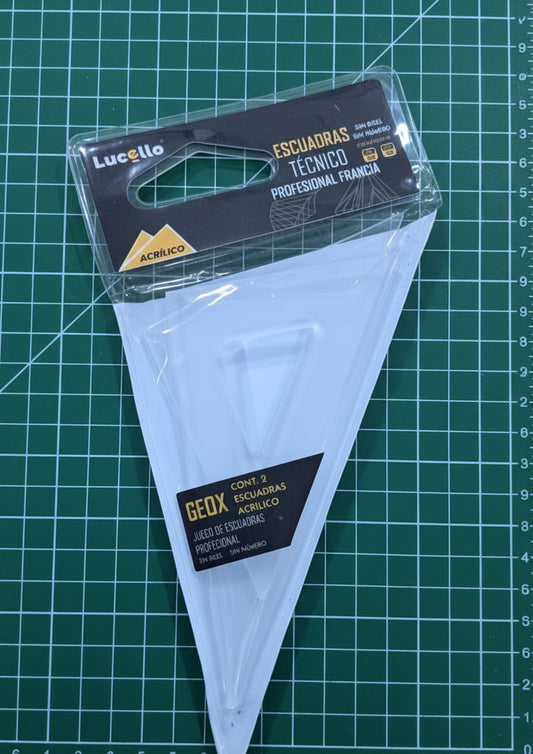 Escuadras Profesionales de Acrílico Lucello 9cm