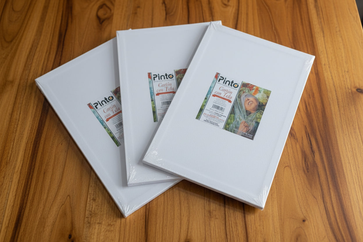 Carton con Tela Pinto 25cmX30cm Pack con 3 piezas