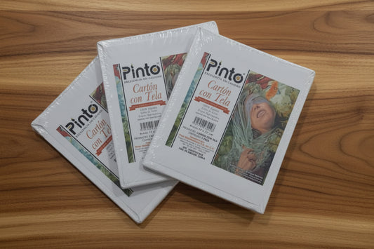 Cartón con Tela Pinto (10cmX12cm) Pack con 3 piezas