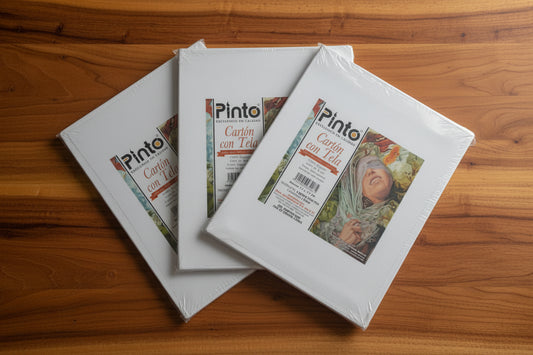 Carton con Tela Pinto 12cmX15cm (Pack con 3 piezas)