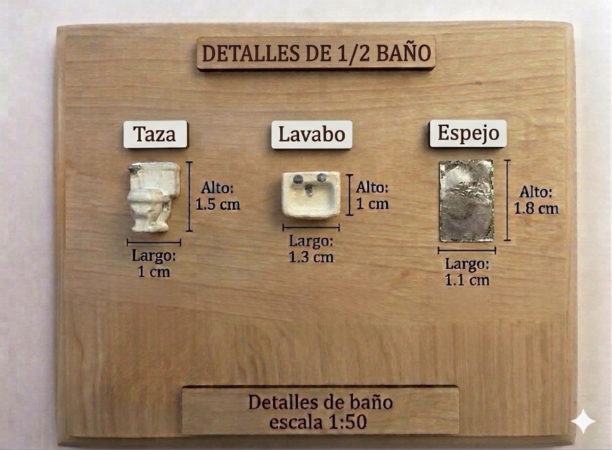 Kit Muebles Maqueta 1:50 Casa Avanzada +80 Pzs