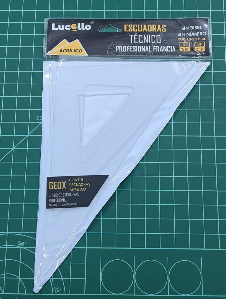 Escuadras Profesionales de Acrílico Lucello 32cm