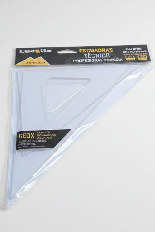 Escuadras Profesionales de Acrílico Lucello 32cm (12pz.)