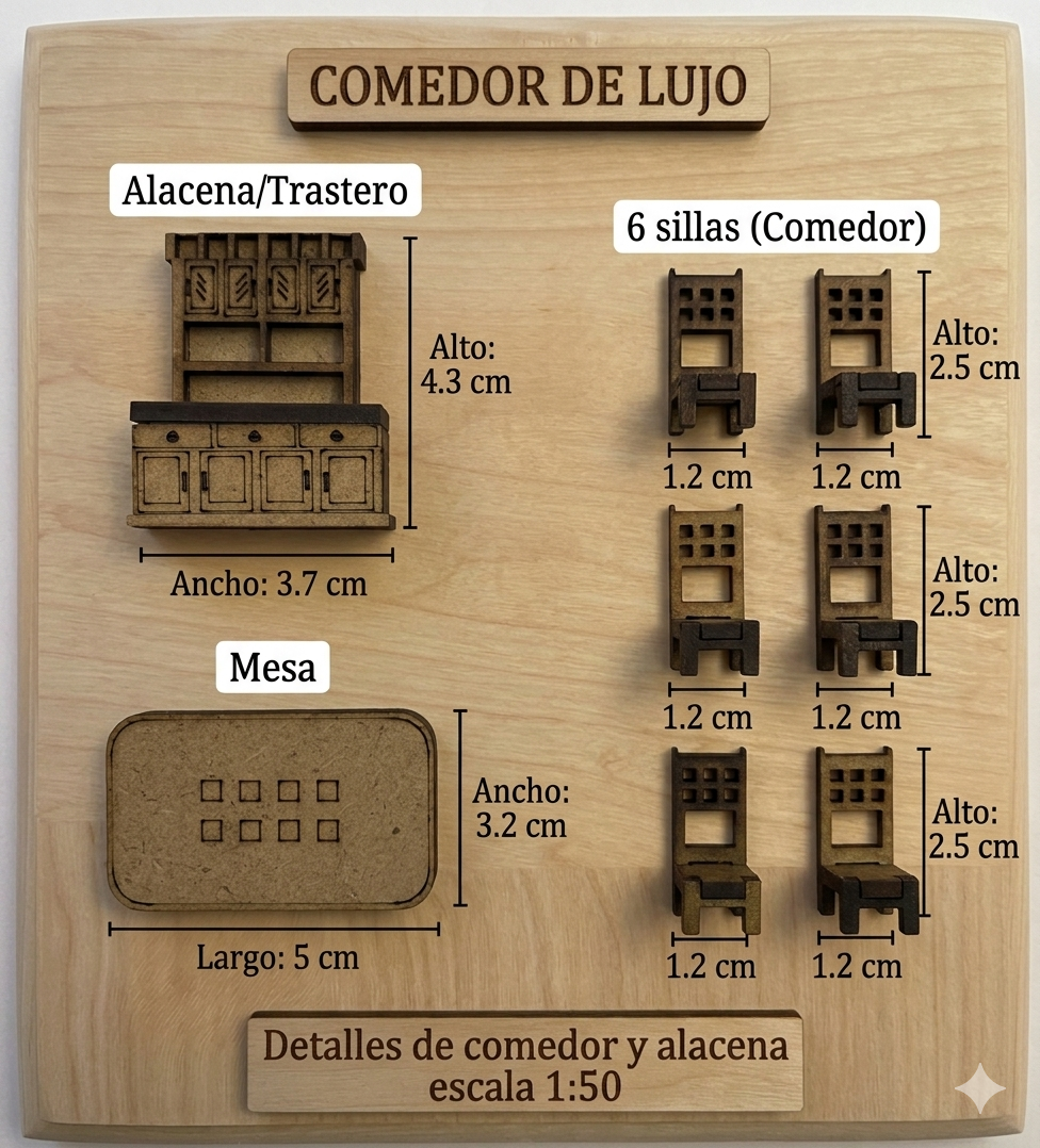 Kit Muebles Maqueta 1:50 Casa Avanzada +80 Pzs