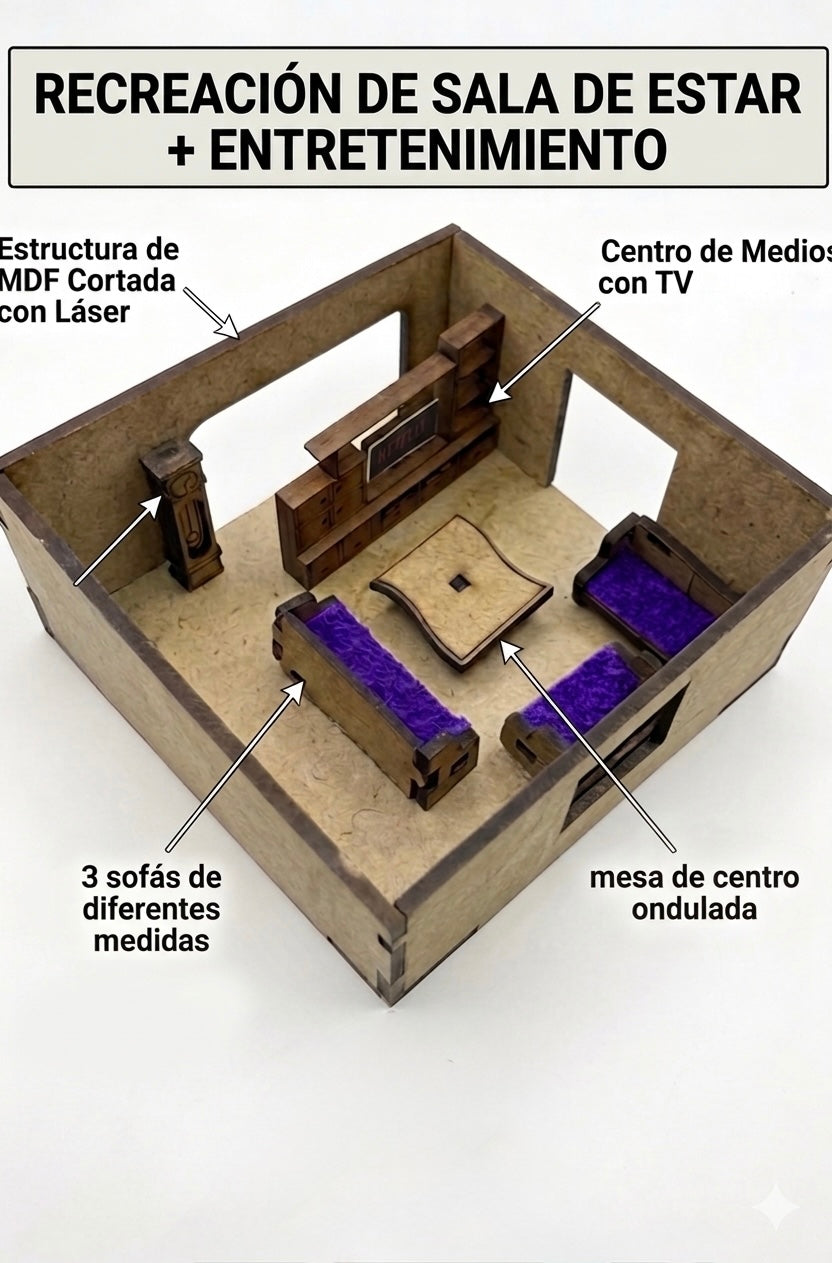 Kit Muebles Maqueta 1:50 Casa Avanzada +80 Pzs