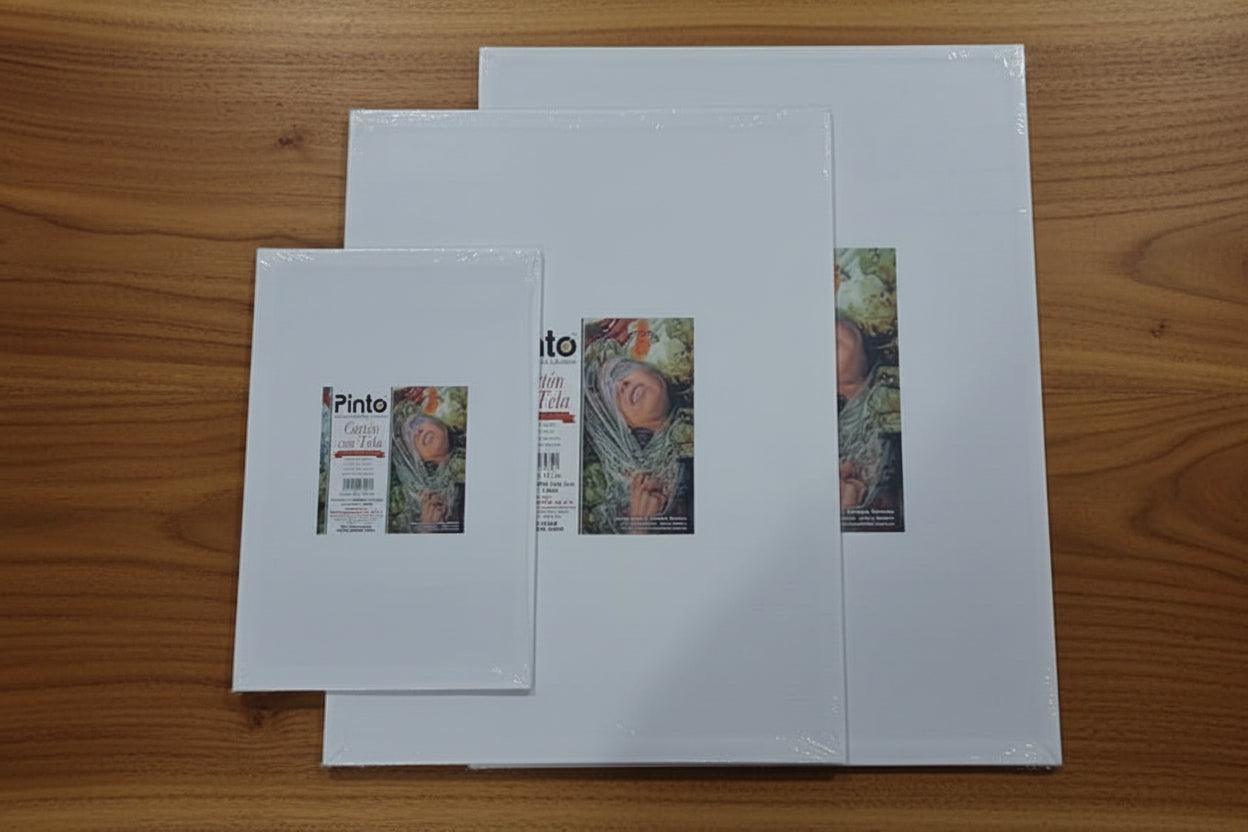 Pack Carton con Tela Blanca Pinto (3 piezas)