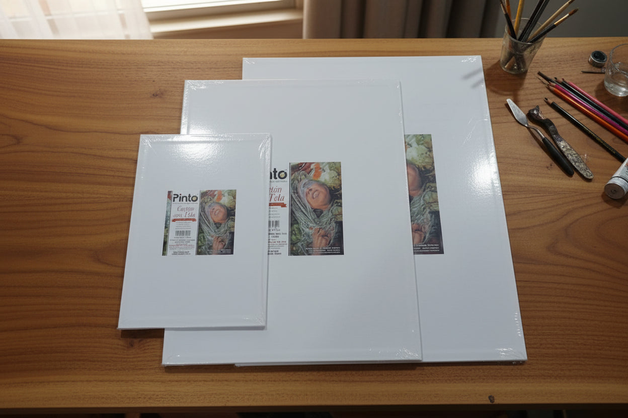 Pack Carton con Tela Blanca Pinto (3 piezas)