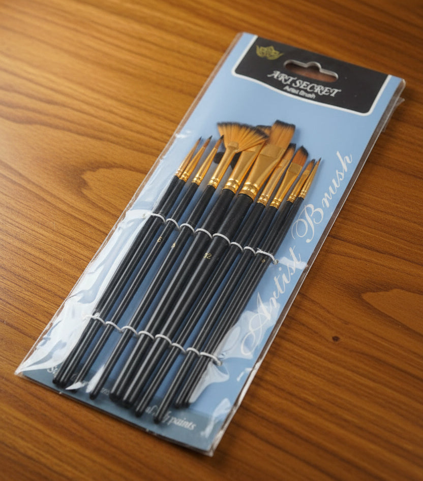 Kit de Lienzos Canvas Cuadrados + Paquete de Pinceles