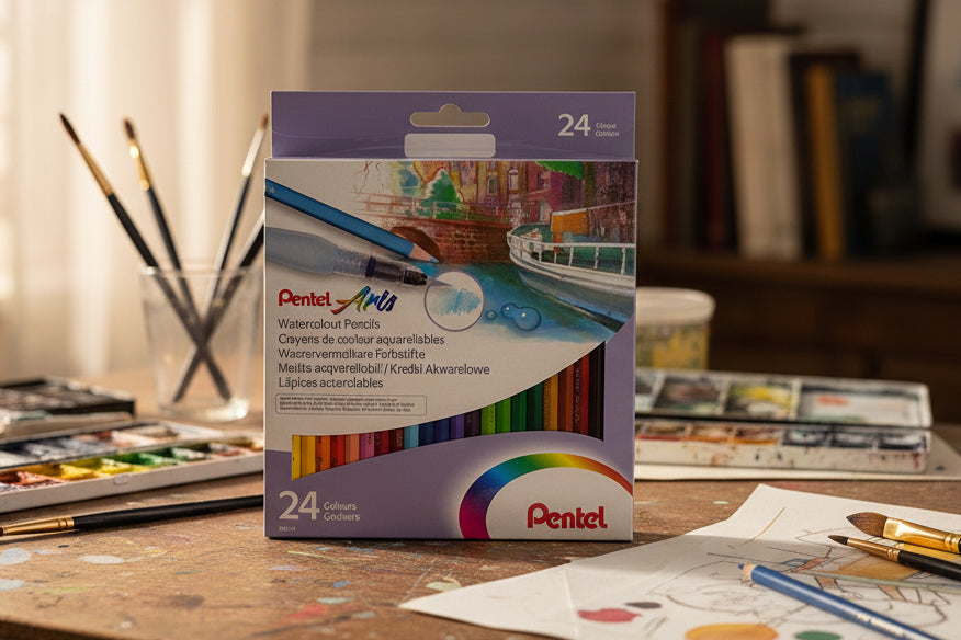 COLORES ACUARELEABLES PENTEL 24PZ