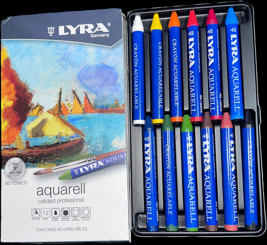 CRAYONES ACUARELABLES LYRA 12PZ