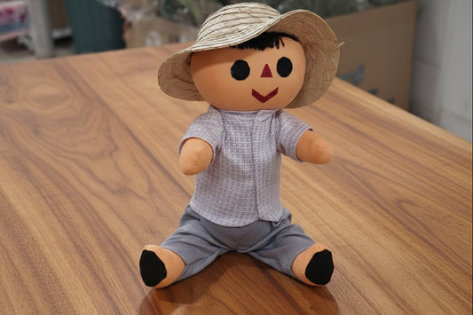 Muñeco Artesanal de Trapo Mexicano Panchito (20cm) / Mayoreo 6 piezas
