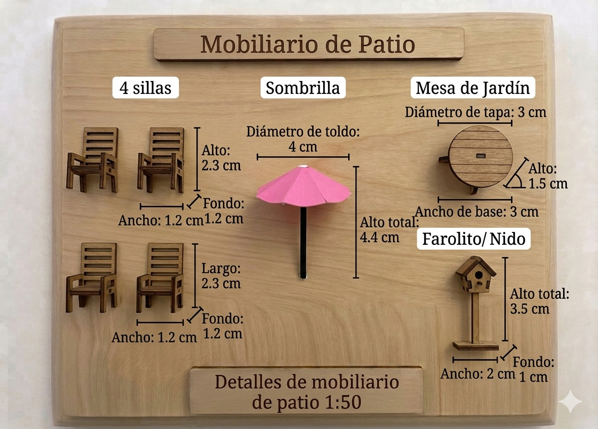 Kit Muebles Maqueta 1:50 Casa Avanzada +80 Pzs