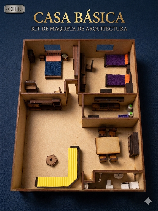 Kit Muebles Maqueta 1:50 Casa Básica +40 Pzs