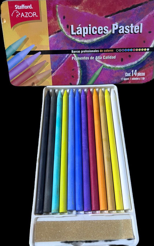 LAPICES PASTEL SECO AZOR 14PZ