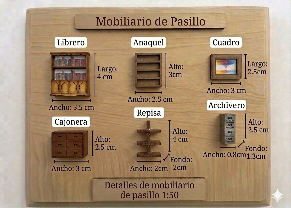 Kit Muebles Maqueta 1:50 Casa Avanzada +80 Pzs