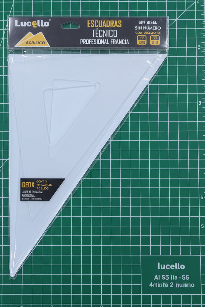 Escuadras Profesionales de Acrílico Lucello 42cm