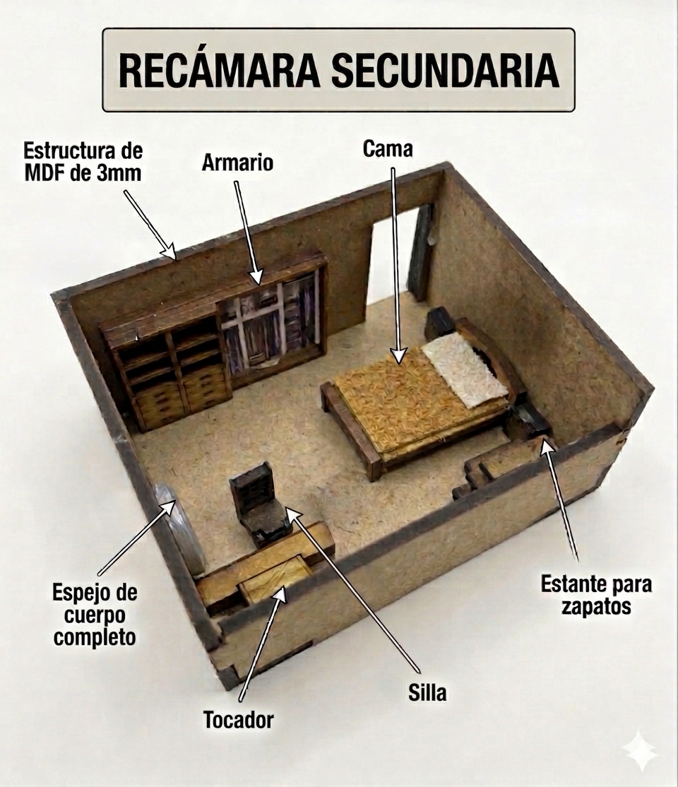 Kit Muebles Maqueta 1:50 Casa Avanzada +80 Pzs