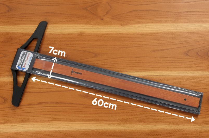 Regla T de Madera de Pino (60cm)