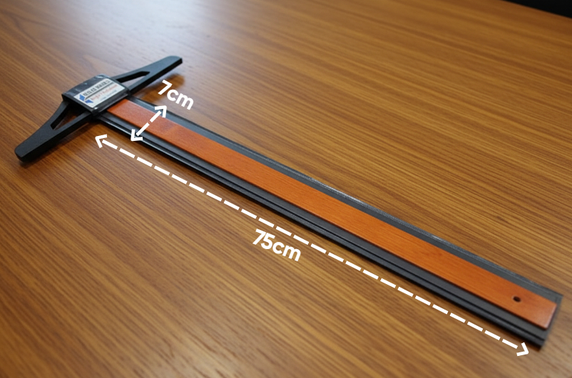 Regla T de Madera de Pino (75cm)