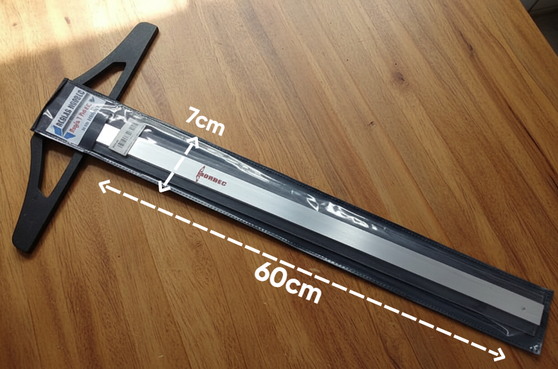 Regla T de Aluminio con acrílico (60cm)