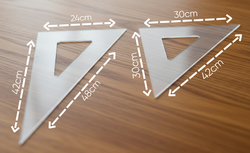 Escuadras Profesionales de Acrílico Lucello 42cm