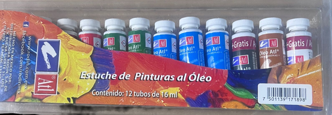 ESTUCHE DE OLEOS ATL 12pz
