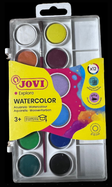 ESTUCHE DE ACUARELAS JOVI 12PZ