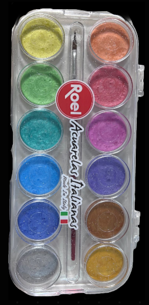 ACUARELAS ROEL 12PZ METALICO