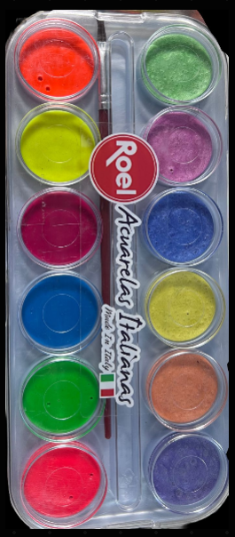 ACUARELAS ROEL 12PZ NEON