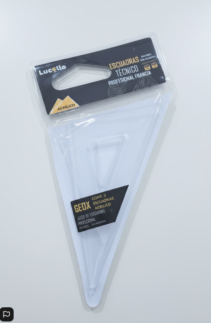 Escuadras Profesionales de Acrílico Lucello 9cm (12pz.)
