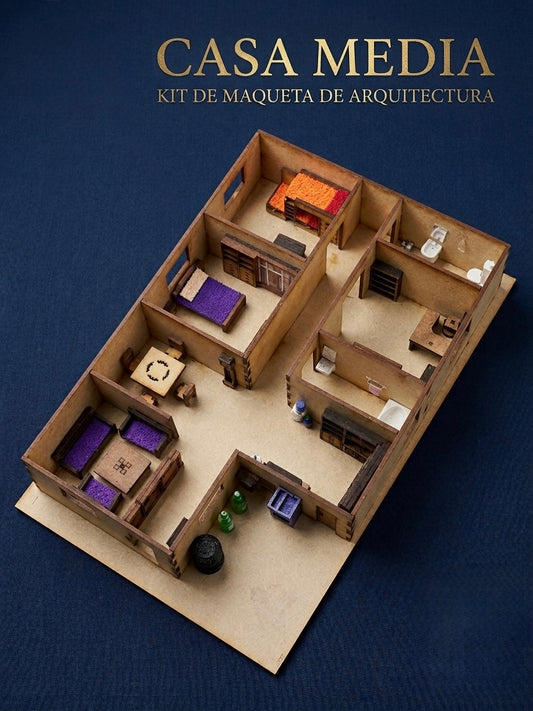 Kit Muebles Maqueta 1:50 Casa Media +50 Pzs