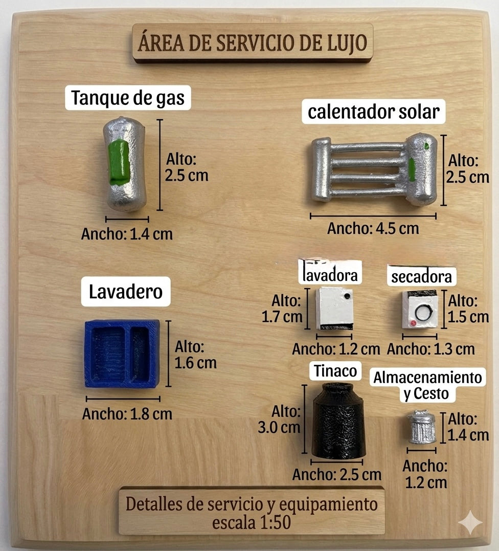 Kit Muebles Maqueta 1:50 Casa Avanzada +80 Pzs