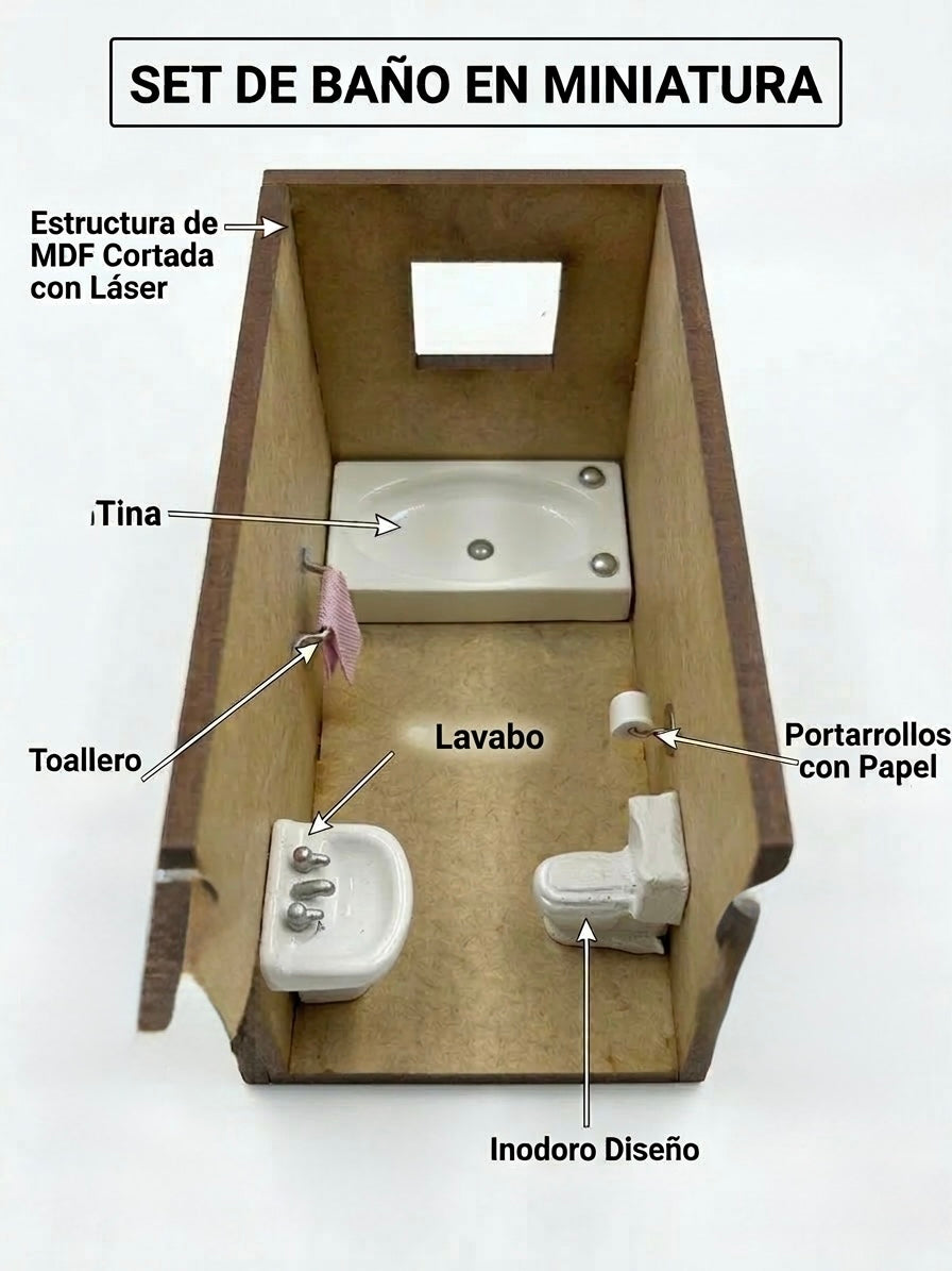Kit Muebles Maqueta 1:50 Casa Media +50 Pzs