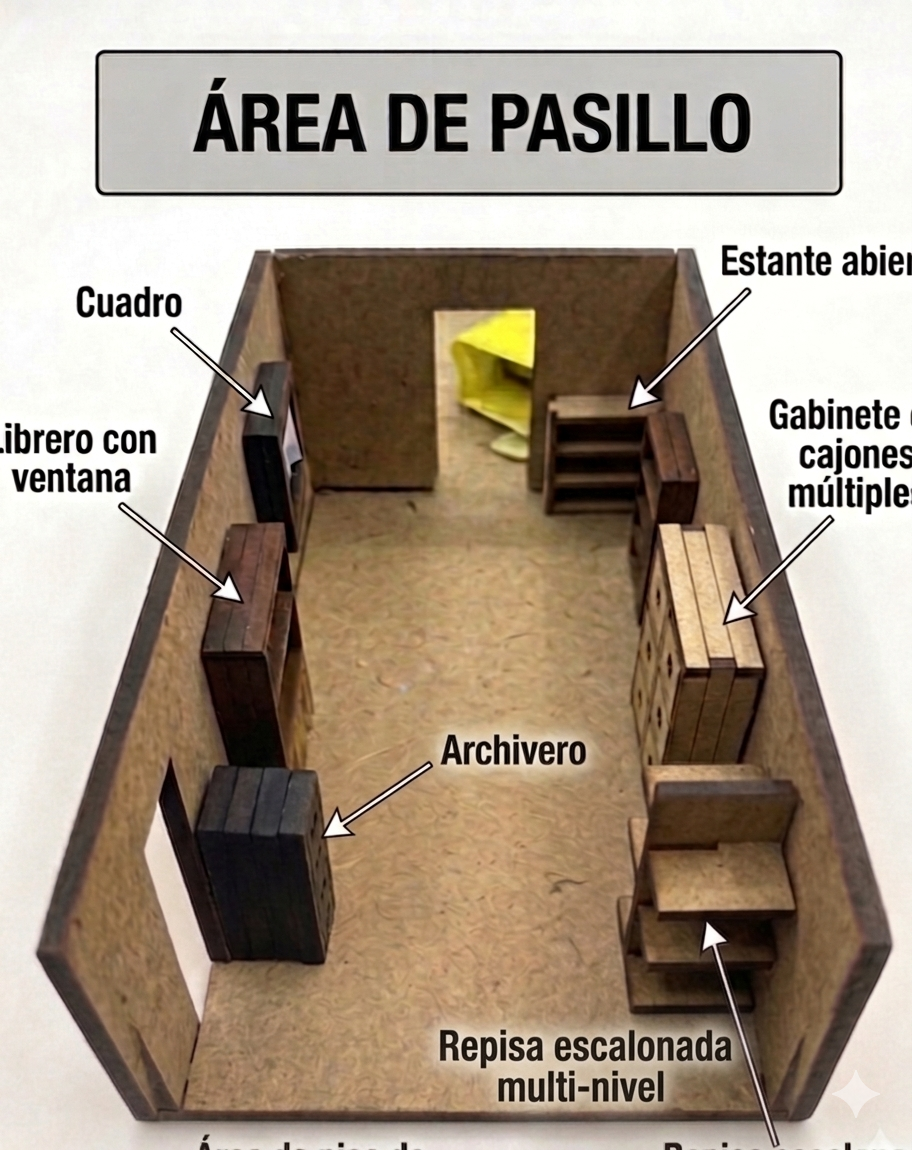 Kit Muebles Maqueta 1:50 Casa Avanzada +80 Pzs