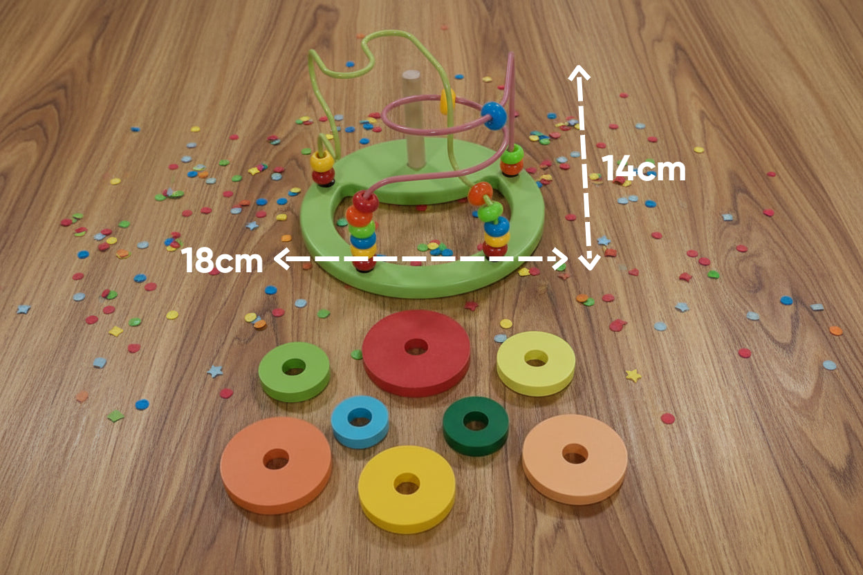 Juguete Didactico Laberinto y Torre / Beads Around The Tower (Mayoreo 6 Pz.)